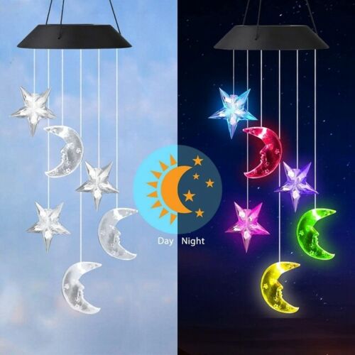 5 Styles - Wind Chimes Solar Powered LED Light Hanging Colour Changing