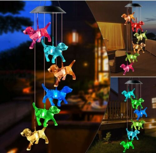 5 Styles - Wind Chimes Solar Powered LED Light Hanging Colour Changing