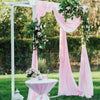 Chiffon Wedding Arch Fabric Backdrop Drape Curtains Bridal Ceremony Party Decor