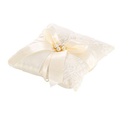 15cm x 15cm WEDDING RING PILLOW cream ivory cushion