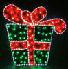 115x103cm - LED Christmas Present Gift Box Motif Display Animated