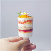 24PCS Mini Disposable Pudding Mousse Dessert Clear Plastic Cups Pedestal Cup