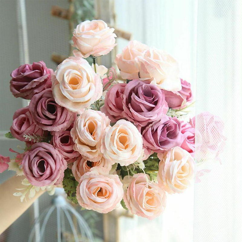 2Pcs-Artificial-Flower Rose Garland Garden Party Wedding Event