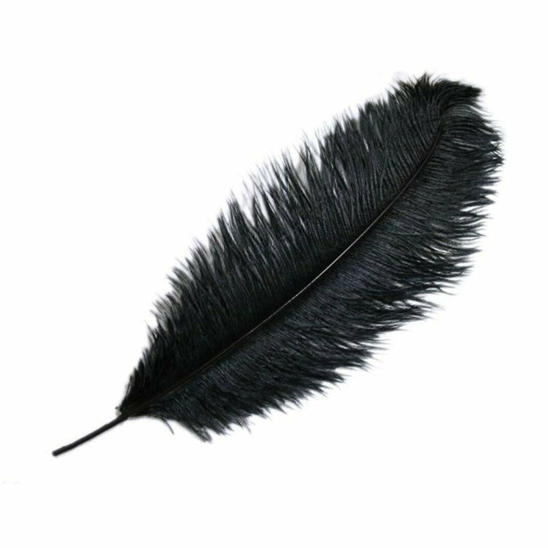 10PCS- Black Ostrich Feather DIY Crafts Feathers Wedding Party  Decoration