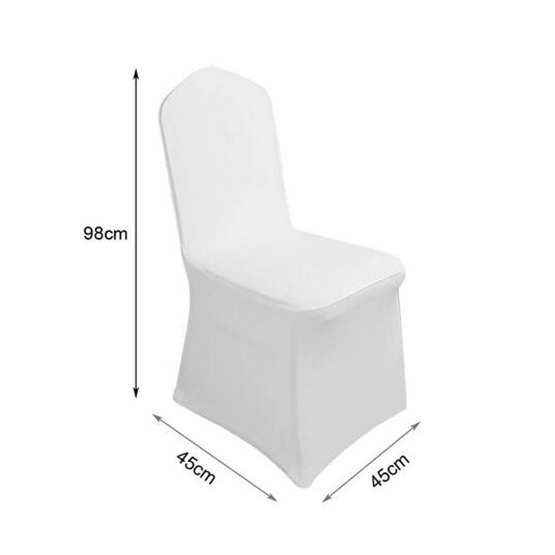 White Chair Covers Full Seat Cover Spandex Stretch Banquet Wedding