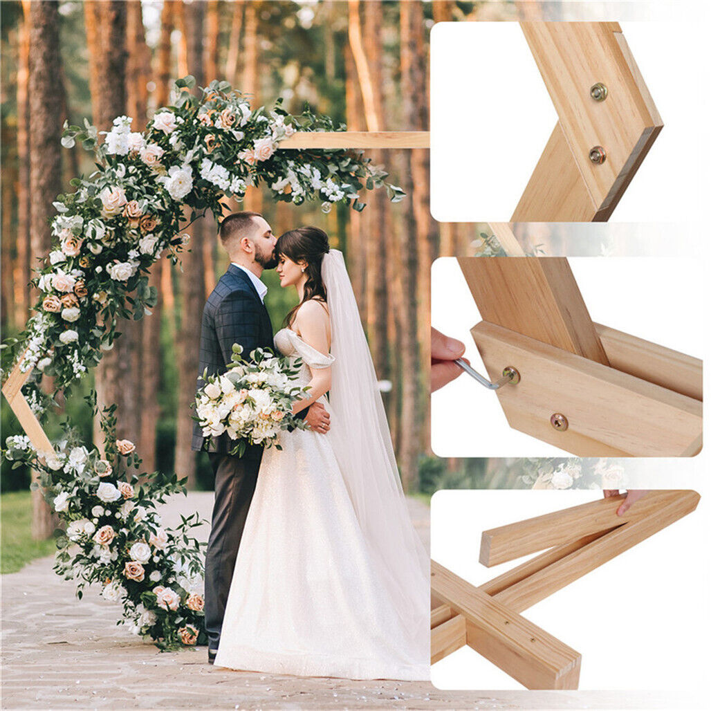 Heavy Duty Wooden Wedding Party Arch Door Background Stand