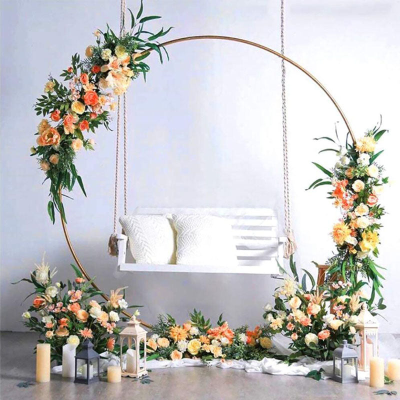 2M Circle Metal Wedding Backdrop Flower Stand