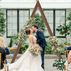 Rustic Triangle Wedding Arch Thicken Wooden Backdrop Stand