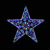 100cm - Christmas LED Motif Multi-Colour Animated Snowflake Star