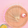 100Pcs Pearl Cocktail Picks Wooden Toothpick