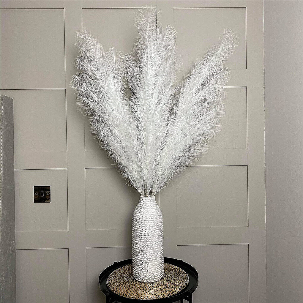 3PCS 110CM Extra Large Artificial Pampas Grass Fluffy Reed Bunch Wedding