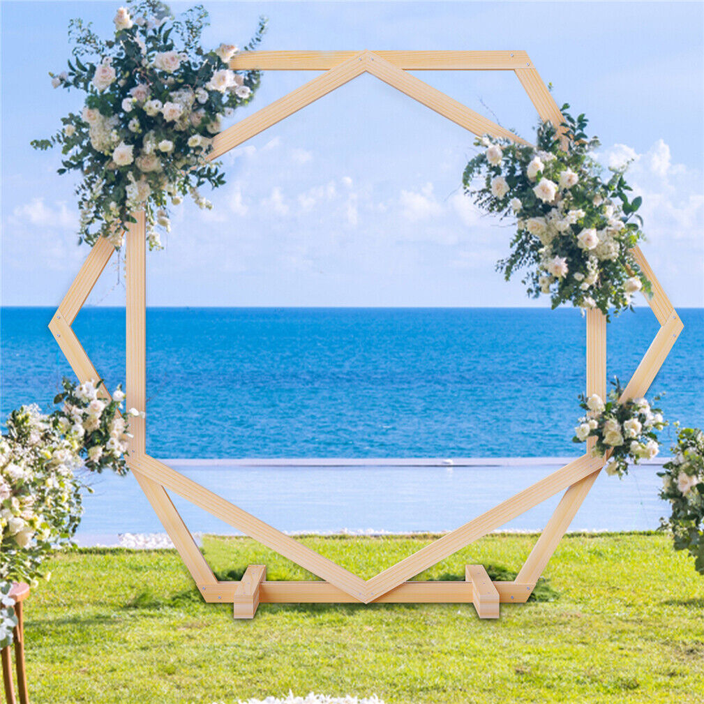 Double-Hexagon Arch Geometric Wedding Arch Stand Backdrop