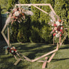 Double-Hexagon Arch Geometric Wedding Arch Stand Backdrop