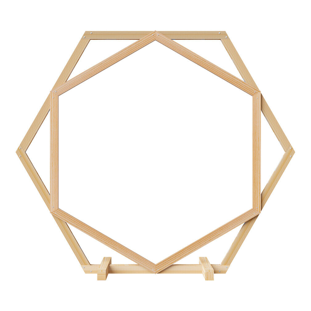 Double-Hexagon Arch Geometric Wedding Arch Stand Backdrop