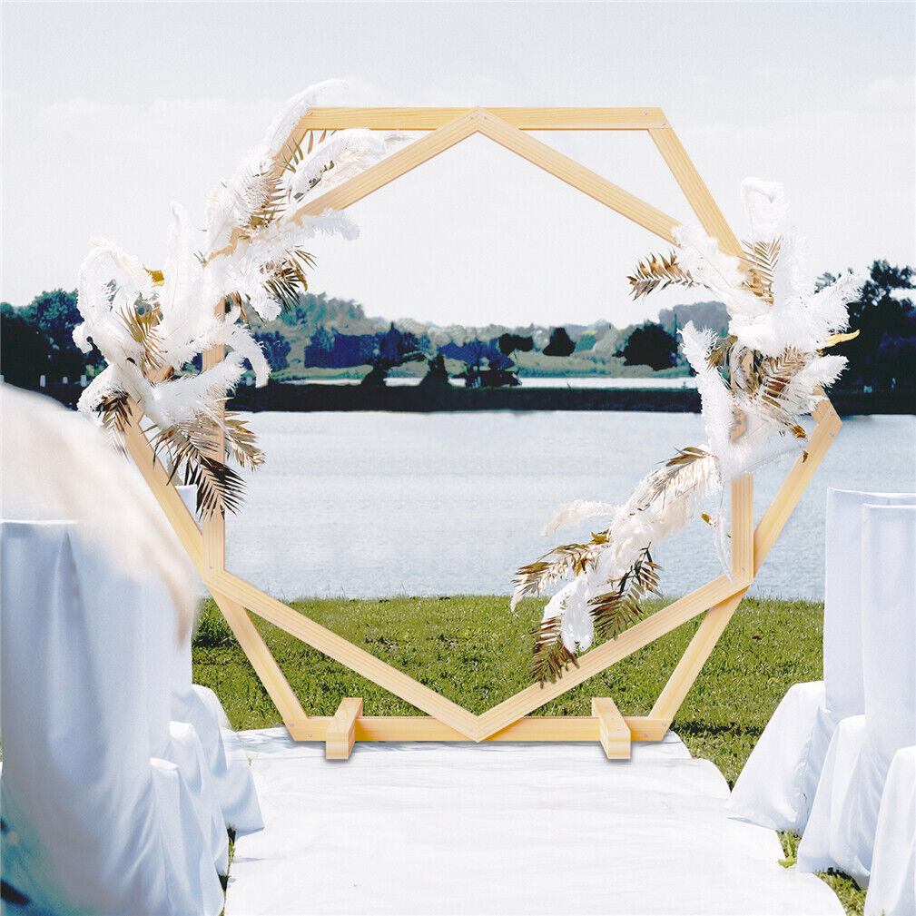 Double-Hexagon Arch Geometric Wedding Arch Stand Backdrop