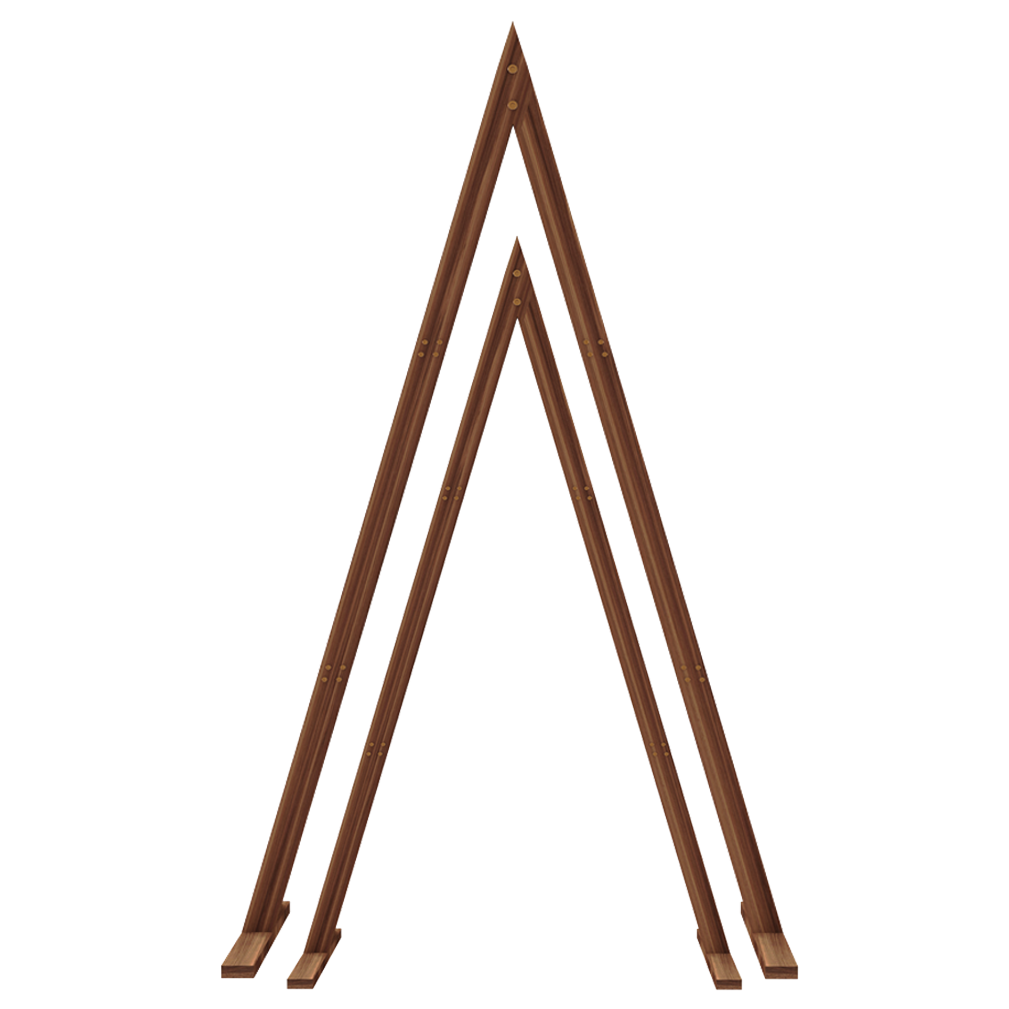 2PCS Large Tall Triangle Wood Wedding Arch Backdrop Stand