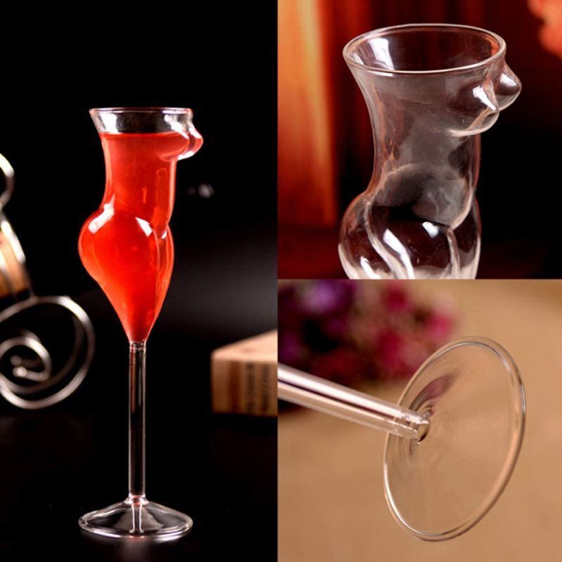 Human Body Shape Whiskey Crystal Wine Glass Cup