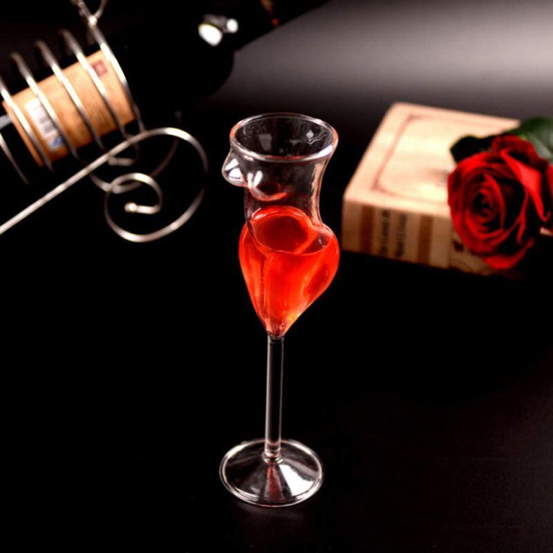 Human Body Shape Whiskey Crystal Wine Glass Cup