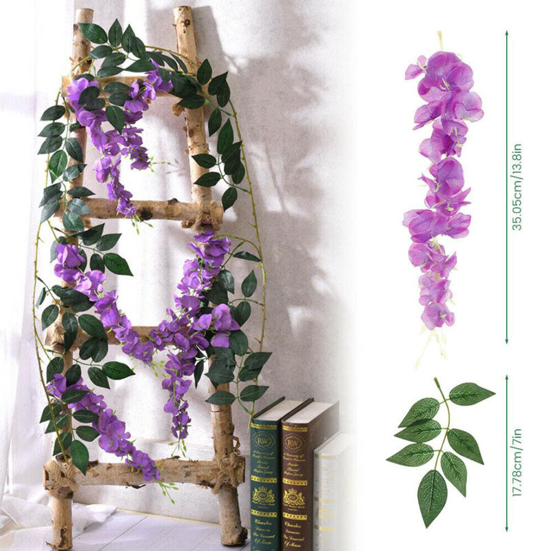 Artificial Fake Flowers Silk Wisteria Vines Hanging Wedding Party