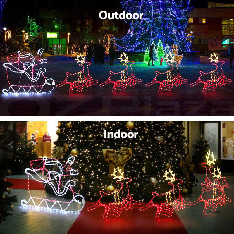 Christmas Motif Lights LED Rope Reindeer Waterproof