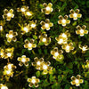 LED Solar String Lights Peach Flower Fairy Outdoor Party-22M 200LED