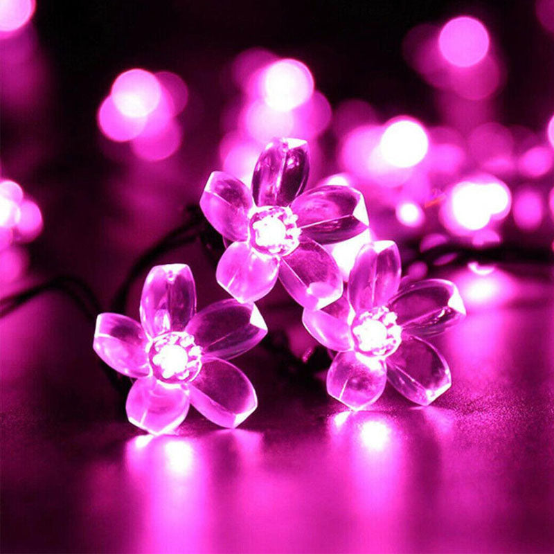 LED Solar String Lights Peach Flower Fairy Outdoor Party-22M 200LED