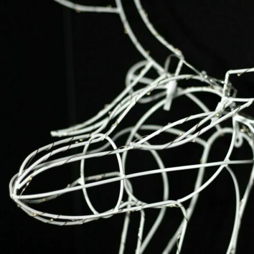 3D Hanging Reindeer Head LED Multi colour Warm White Christmas Lights