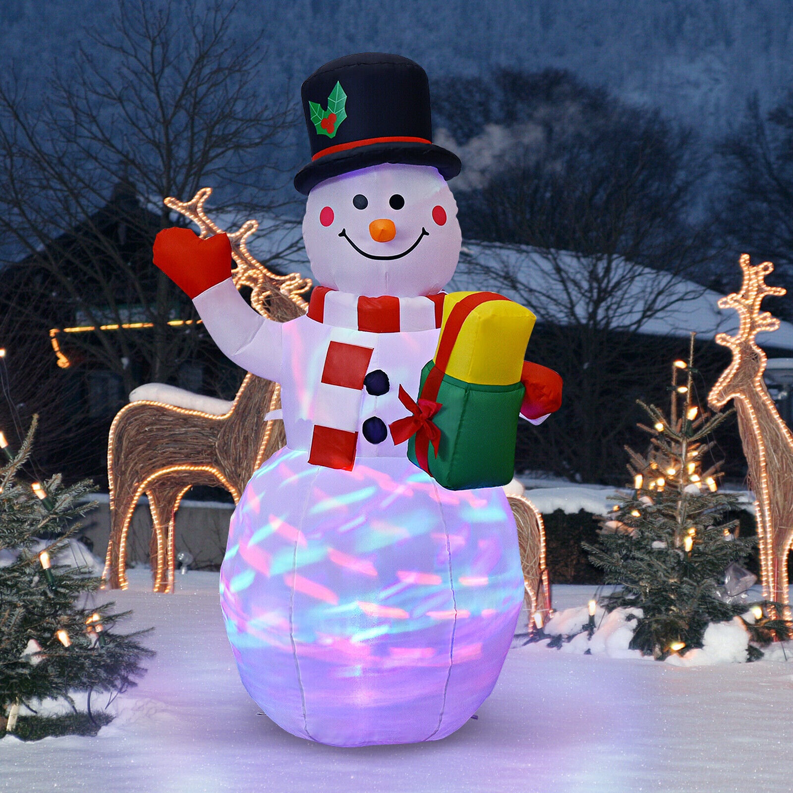 1.5M LED Christmas Inflatable Snowman Decoration Xmas