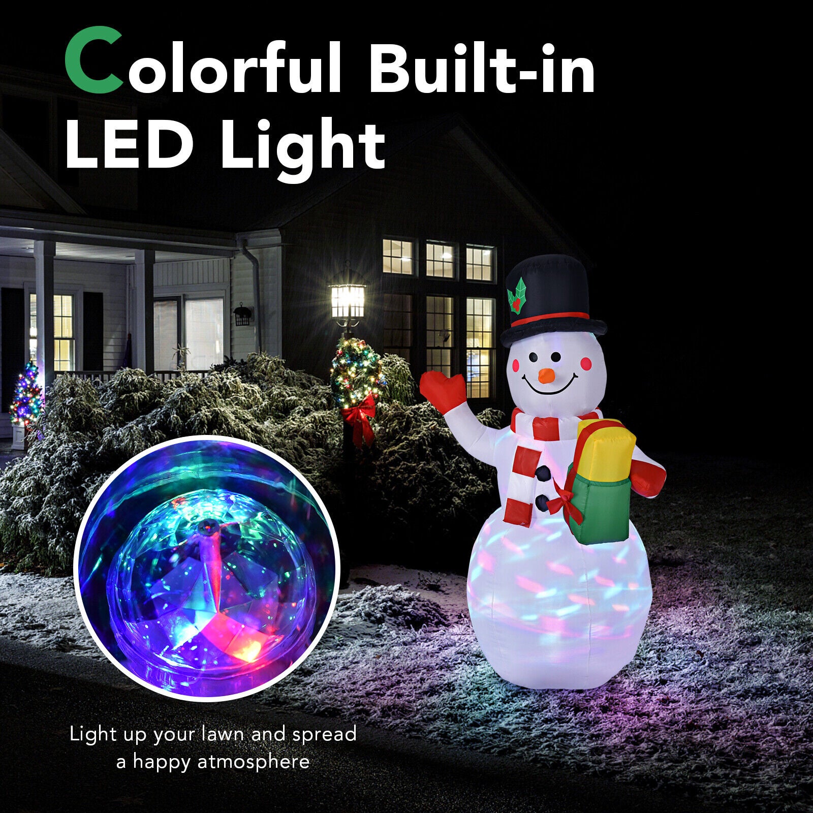 1.5M LED Christmas Inflatable Snowman Decoration Xmas