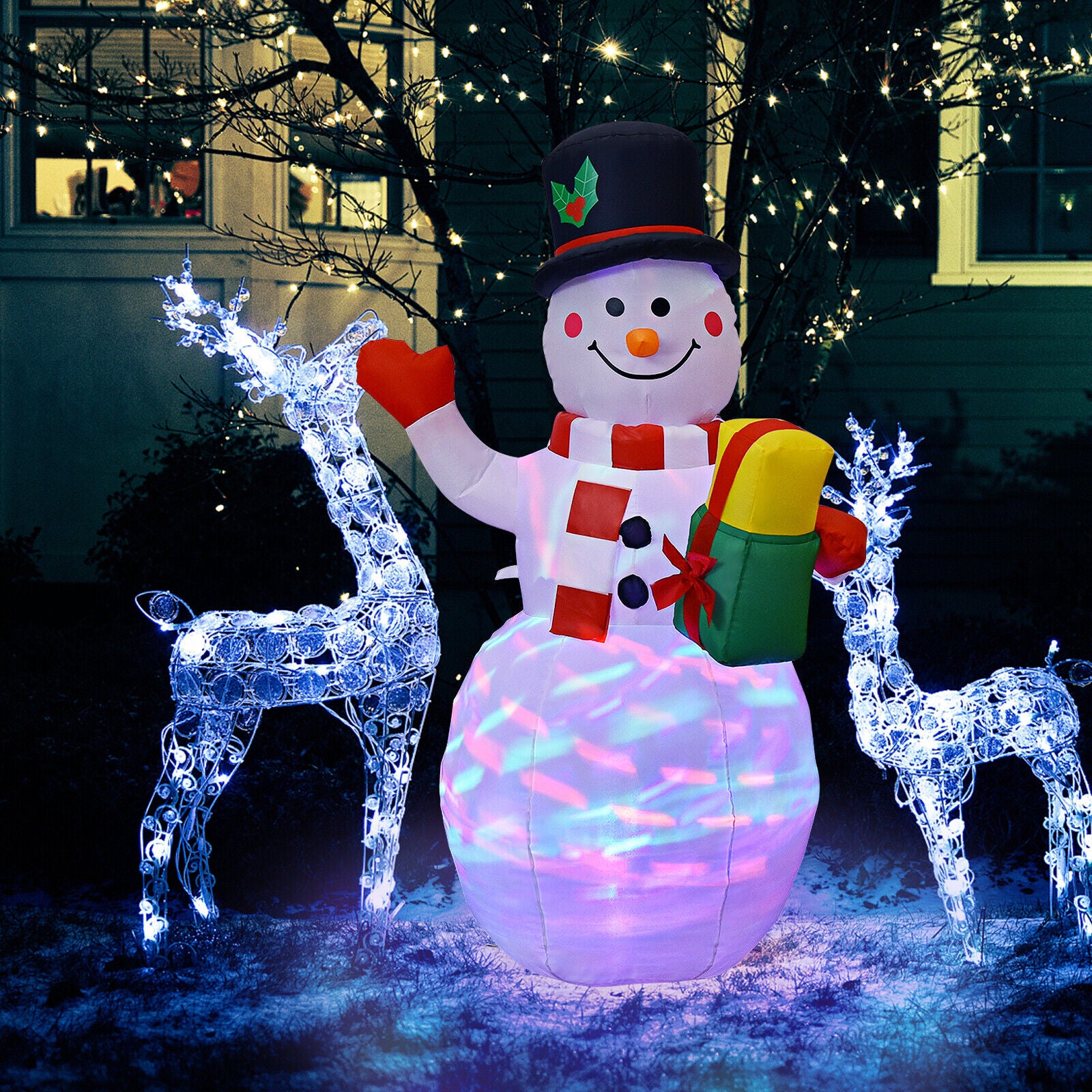 1.5M LED Christmas Inflatable Snowman Decoration Xmas