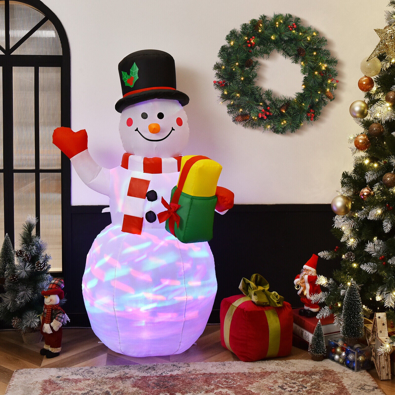 1.5M LED Christmas Inflatable Snowman Decoration Xmas