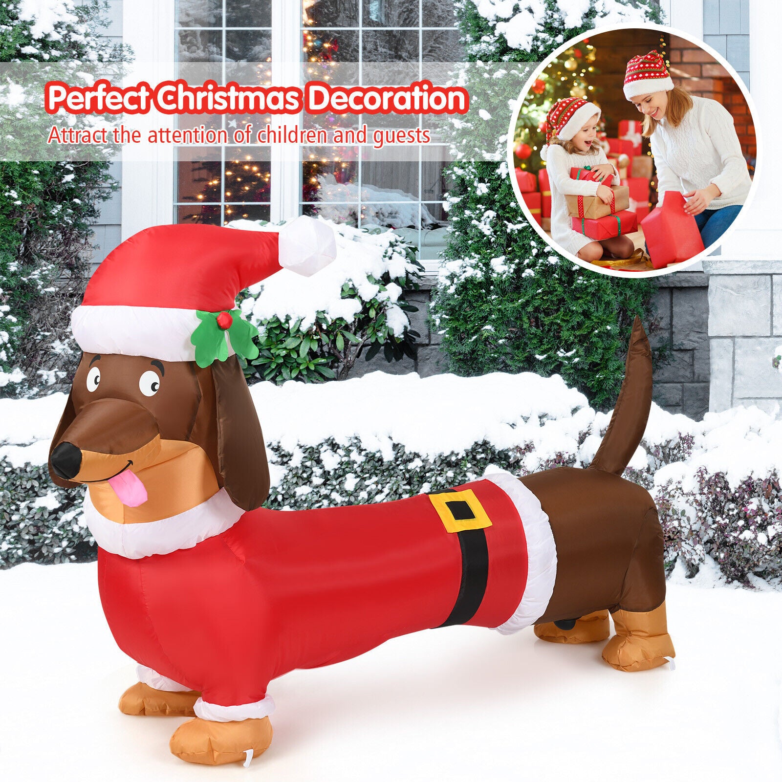 160 CM Self Inflating Christmas Dog