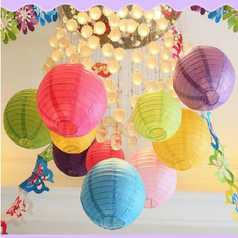 White Rainbow Paper Lantern Birthday Party Wedding Banquet Decorations 20cm