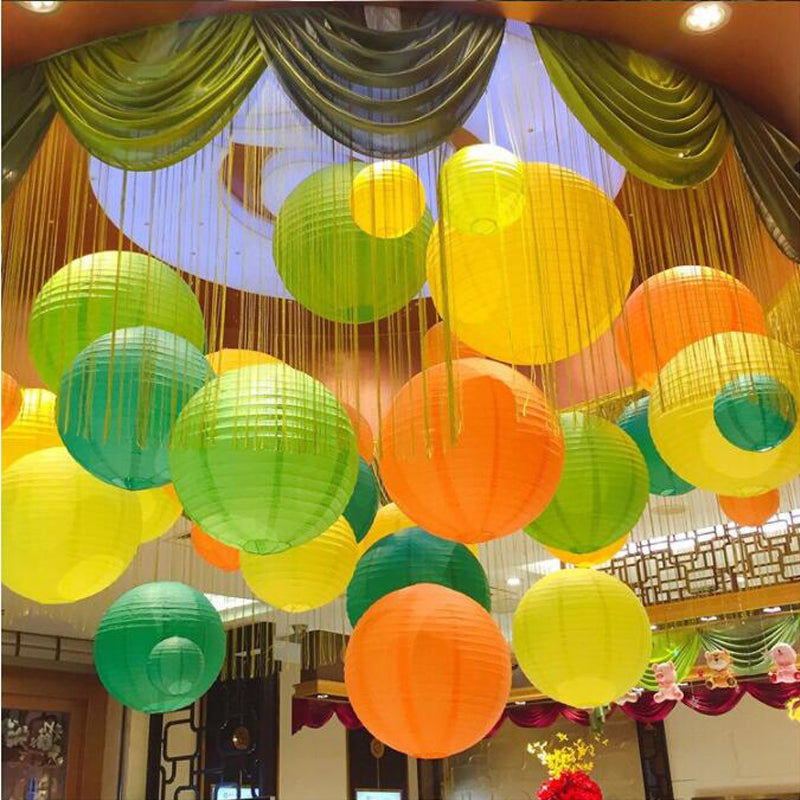 White Rainbow Paper Lantern Birthday Party Wedding Banquet Decorations 20cm