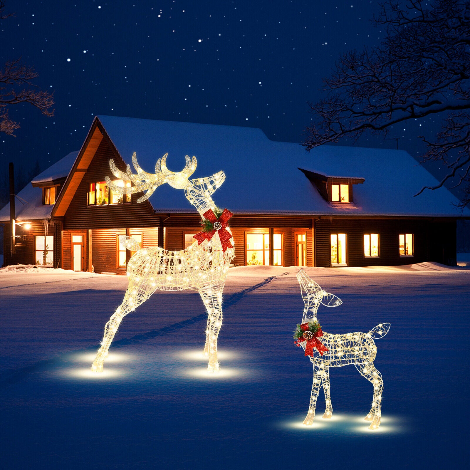 50 LED Christmas Reindeer Xmas Decoration