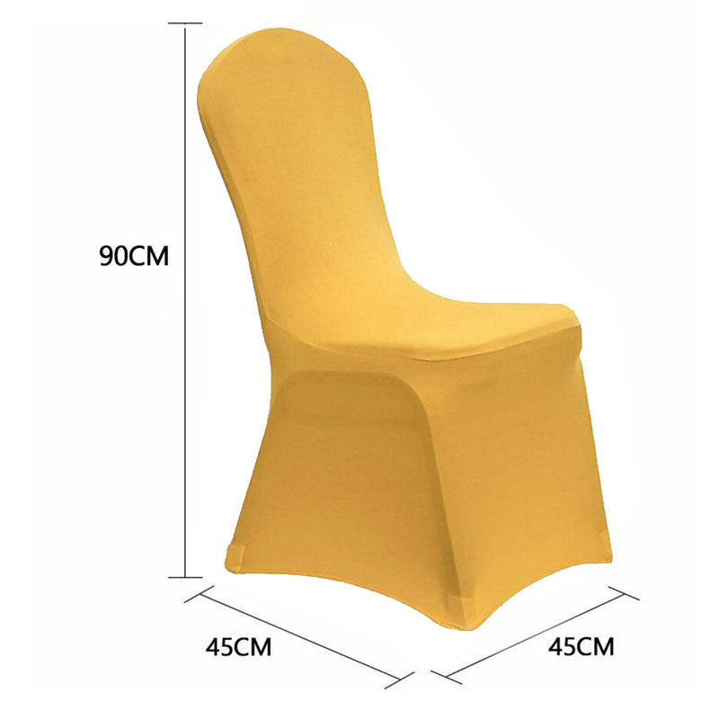 Gold Chair Covers Full Seat Cover Spandex Stretch Banquet Wedding