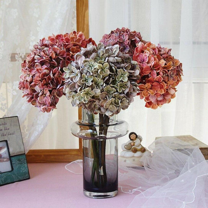 1 Set of Large Hydrangea flower short branch fall silk artificial flowers