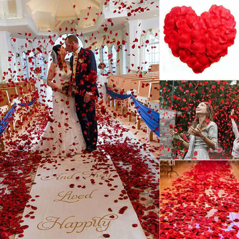 5000PCS Wine Red Silk Petals Flowers Rose Petal Wedding Event