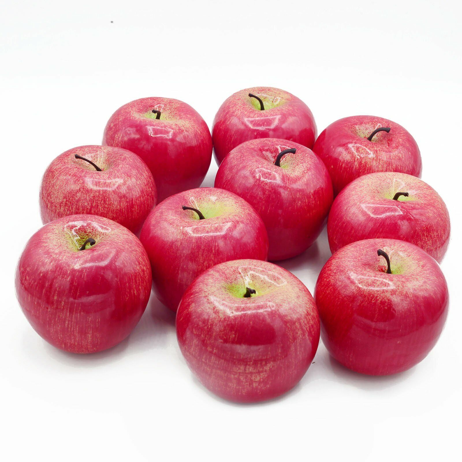 10PCS Artificial Red Apple Fruits Props Party Wedding Decor