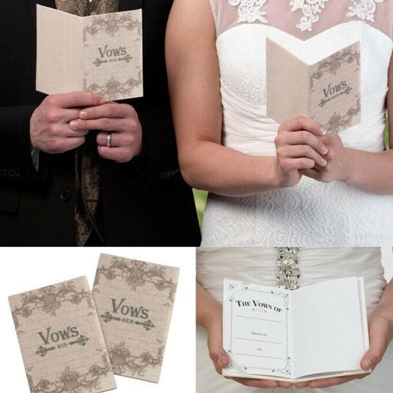 2pcs Wedding Vows Book