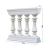4 Set of White Plastic Props Roman Fence
