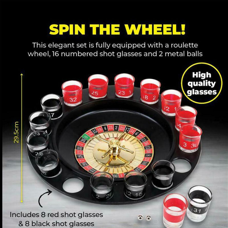 16pcs Shot Drinking Roulette Party Game Casino