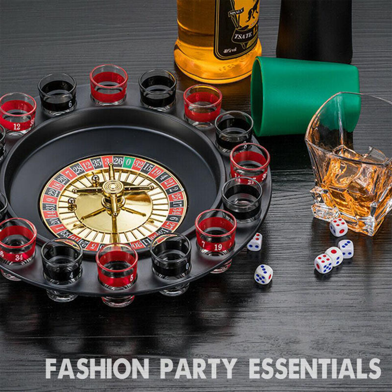 16pcs Shot Drinking Roulette Party Game Casino