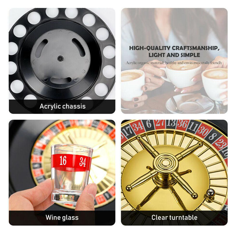 16pcs Shot Drinking Roulette Party Game Casino