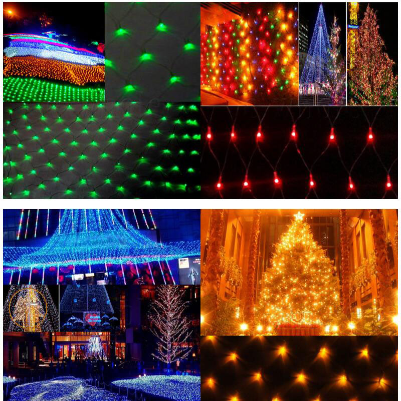 Net Mesh LED String Fairy Curtain Light Xmas Party Wedding 3*2M