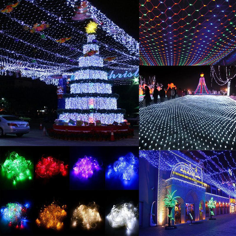 Net Mesh LED String Fairy Curtain Light Xmas Party Wedding 6*4M