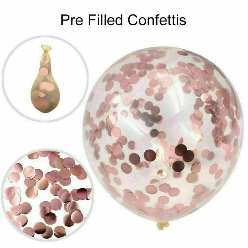 30cm Confetti Balloons Glitter Clear Latex - 20PCS