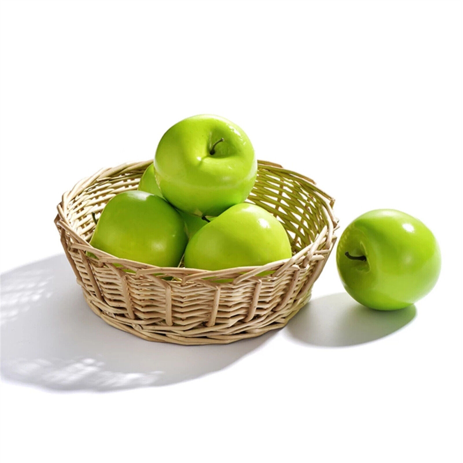 10PCS Artificial Green Apple Fruits Props Party Wedding Decor