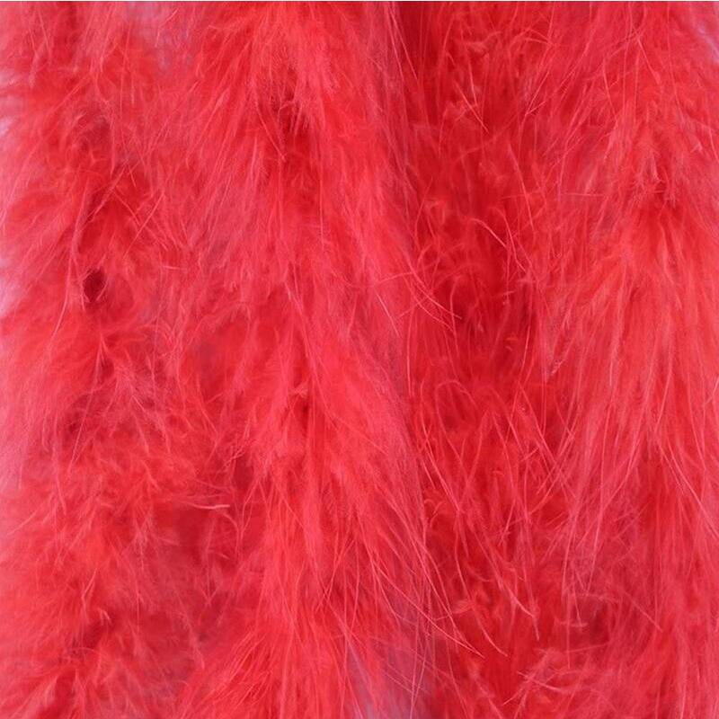 1.5M Stripe Fluffy Feather Boa - 10 Colours Available