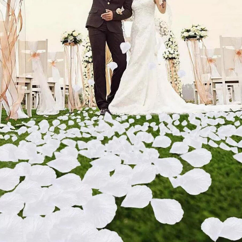 5000PCS White Silk Petals Flowers Rose Petal Wedding Event